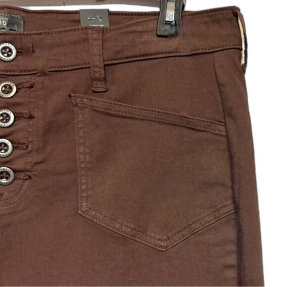 Torrid Brown Puce Crop Wide Leg Stretch Twill High Rise Patch Pocket Pant NWT - Picture 9 of 10
